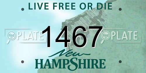 1467 New Hampshire License Plate