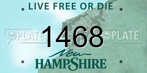 1468 New Hampshire License Plate