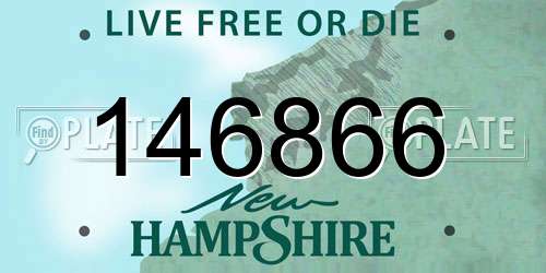 146866 New Hampshire License Plate