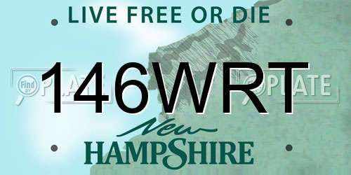 146WRT New Hampshire License Plate