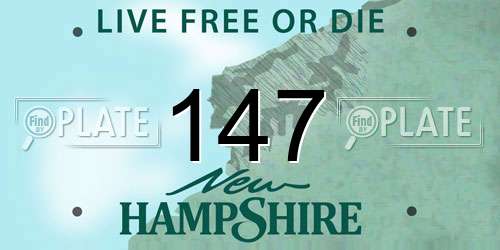 147 New Hampshire License Plate