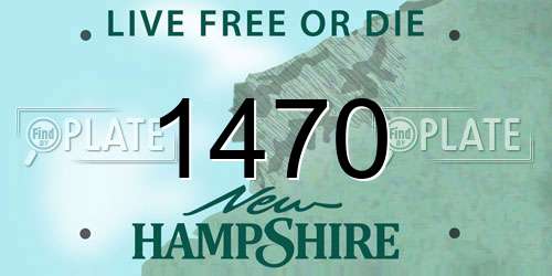 1470 New Hampshire License Plate