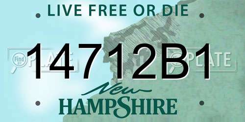 14712B1 New Hampshire License Plate