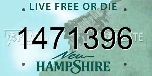 1471396 New Hampshire License Plate