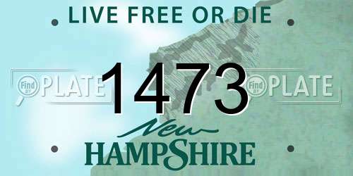 1473 New Hampshire License Plate