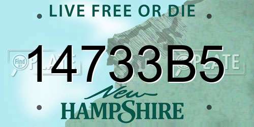 14733B5 New Hampshire License Plate