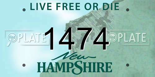 1474 New Hampshire License Plate