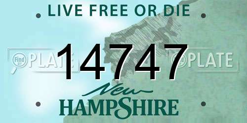 14747 New Hampshire License Plate