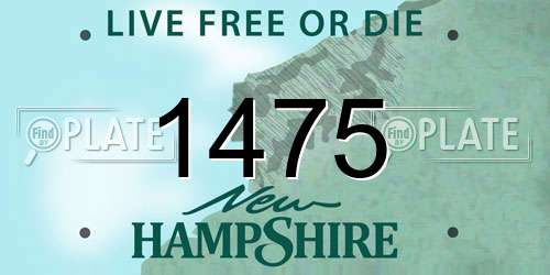 1475 New Hampshire License Plate