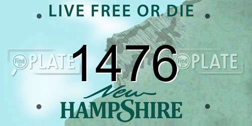 1476 New Hampshire License Plate