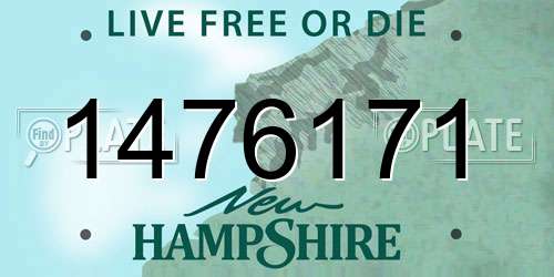 1476171 New Hampshire License Plate
