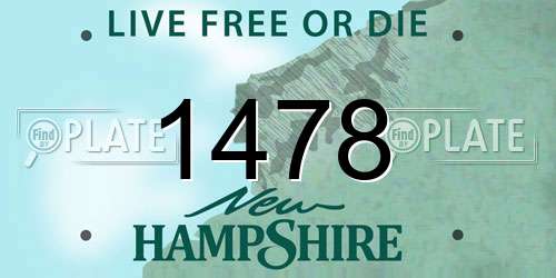 1478 New Hampshire License Plate