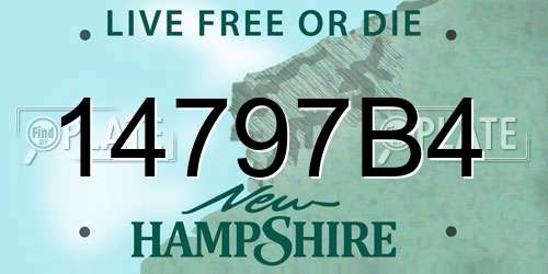 14797B4 New Hampshire License Plate