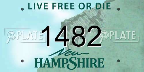 1482 New Hampshire License Plate