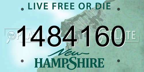 1484160 New Hampshire License Plate