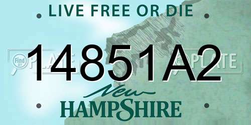 14851A2 New Hampshire License Plate
