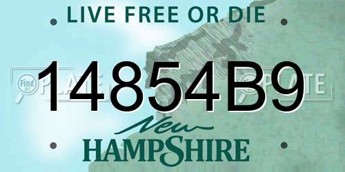 14854B9 New Hampshire License Plate