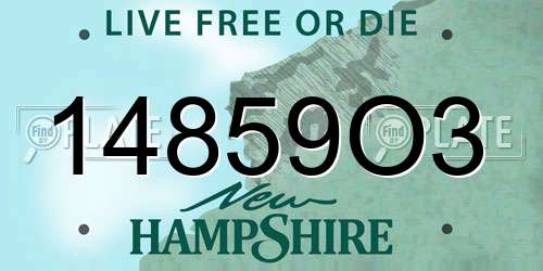 14859O3 New Hampshire License Plate