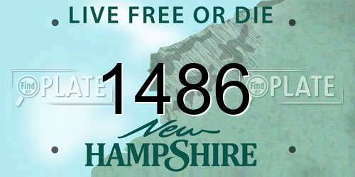 1486 New Hampshire License Plate