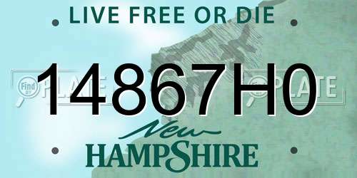 14867H0 New Hampshire License Plate