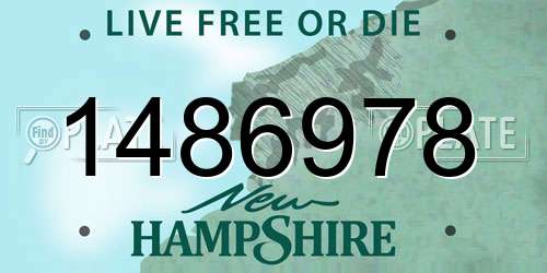 1486978 New Hampshire License Plate