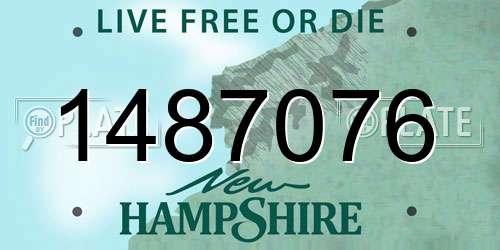 1487076 New Hampshire License Plate
