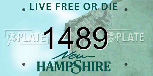 1489 New Hampshire License Plate
