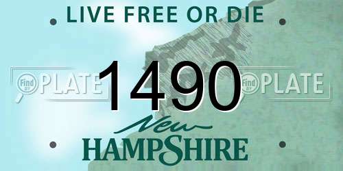 1490 New Hampshire License Plate