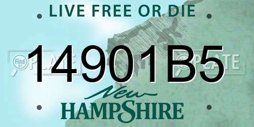 14901B5 New Hampshire License Plate
