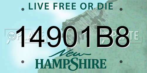 14901B8 New Hampshire License Plate