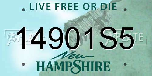14901S5 New Hampshire License Plate