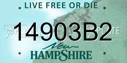 14903B2 New Hampshire License Plate