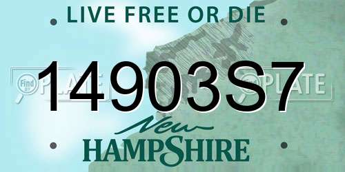 14903S7 New Hampshire License Plate