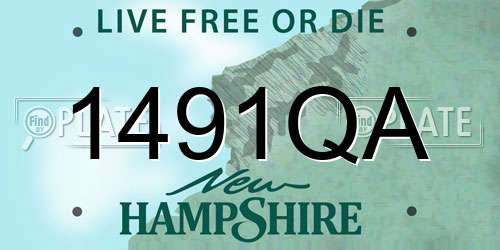 1491QA New Hampshire License Plate
