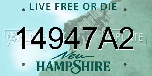 14947A2 New Hampshire License Plate