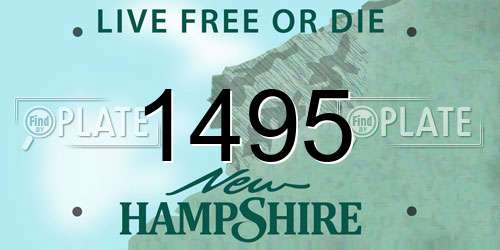 1495 New Hampshire License Plate