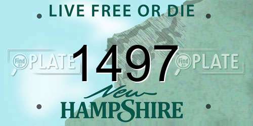1497 New Hampshire License Plate