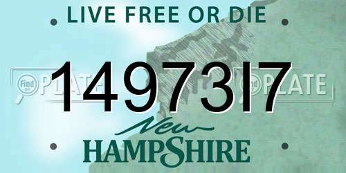 14973I7 New Hampshire License Plate