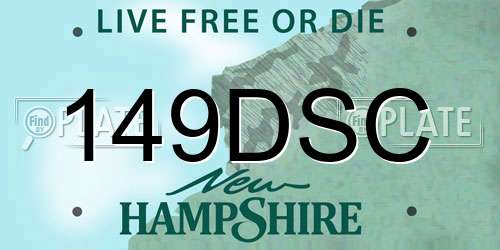 149DSC New Hampshire License Plate