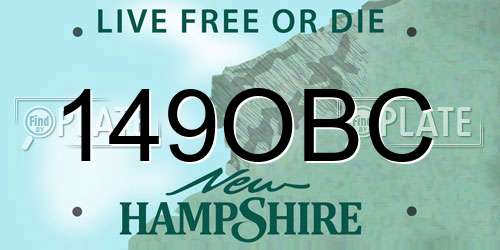 149OBC New Hampshire License Plate