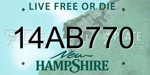 14AB770 New Hampshire License Plate