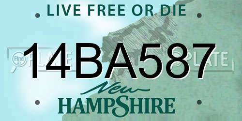 14BA587 New Hampshire License Plate