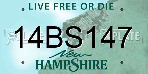 14BS147 New Hampshire License Plate