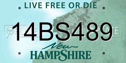 14BS489 New Hampshire License Plate