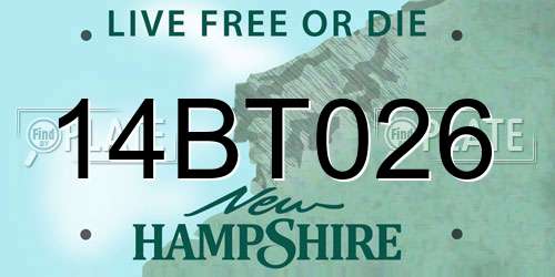 14BT026 New Hampshire License Plate