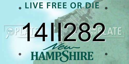 14II282 New Hampshire License Plate