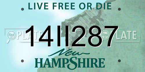 14II287 New Hampshire License Plate