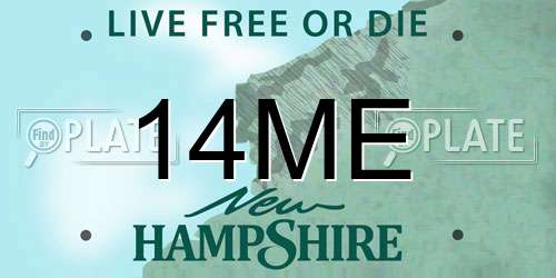 14ME New Hampshire License Plate