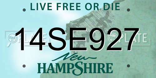 14SE927 New Hampshire License Plate