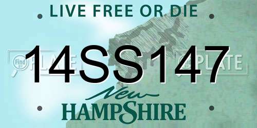 14SS147 New Hampshire License Plate